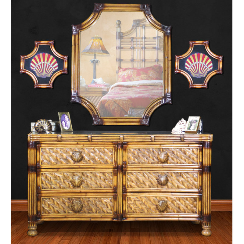 Commode double 6 tiroirs avec miroir Halton