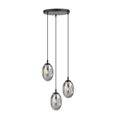 Edelie 3 - Light Black Cluster Pendant