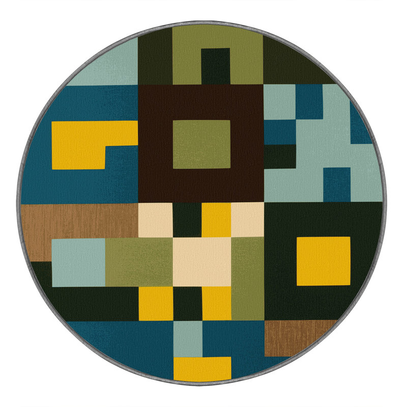 Block Spectrum Rug, Round 3'