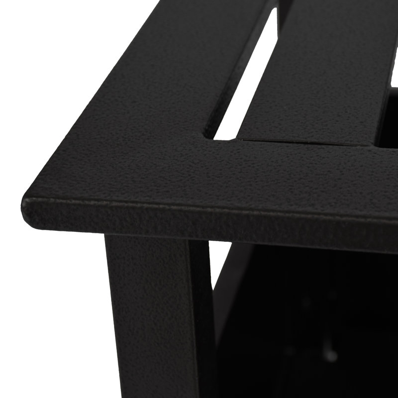 Steel Standing Umbrella Base Side Table, Stone Black