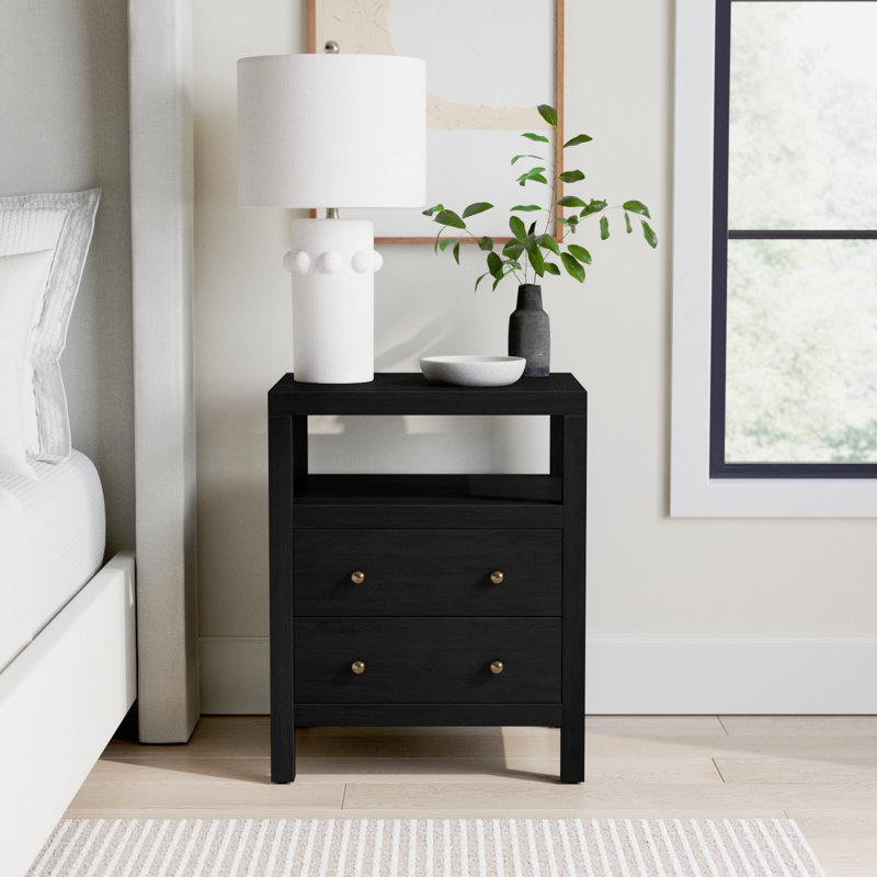 Celine 21" 2-Drawer Nightstand, Antique Coffee