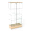 Élégant espace de rangement en verre à quatre niveaux avec assemblage rapide, 13 DEL colorées et 2 tiroirs pour les petits espaces dans une élégante vitrine de bureau à DEL, rangement verrouillable, salon, chambre à coucher-411831355