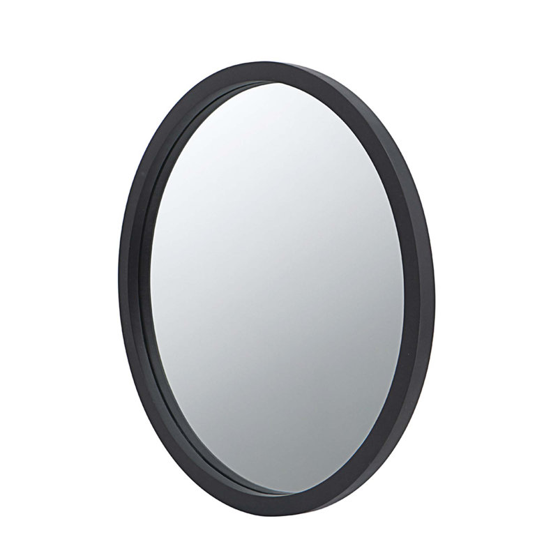 Wood Wall Mirror, Black