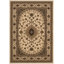 Tapis intérieur / extérieur en médaillon beige / noir 10 pi x 13 pi (9 pi 9 po x 13 pi 3 po) Branch Branch Anbar, tapis traditionnel, à poils courts et résistant aux taches-87937163