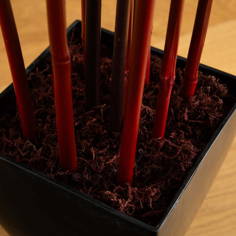 Bamboo Tree with Planter, 60" H x 37" W x 30" D