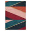 Hand Tufted Area Rug in Red/Blue-1231590982