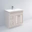 Armoire de meuble-lavabo 36 po avec tiroirs en blanc antique