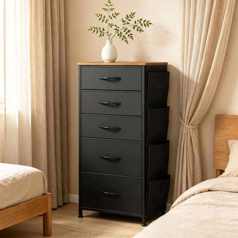 Metal Rectangle Accent Cabinet, Black