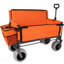 Chariot pliant convertible 3-en-1 avec banquette, charge de 500 lb et roues tout-terrain - orange-125230215
