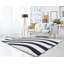 Tapis noir jet / blanc pur à poil long Fitts-194376564