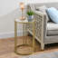 Maribeth Glass Top Frame End Table