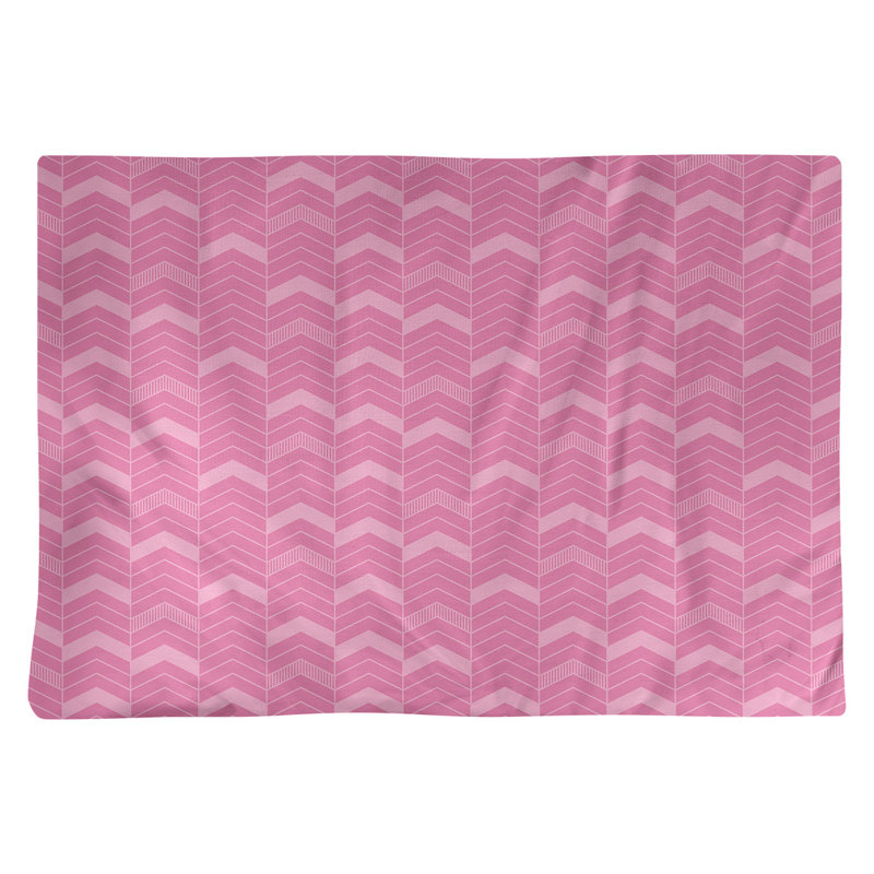 Récapitulatif à chevrons 18" lineed Stephenie, Rose, Coton