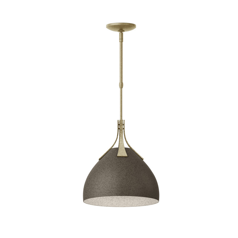 Summit 1 - Light Single Dome Pendant, Dark Smoke, Soft Gold