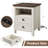 Brigman 18"W Nightstand with Charging Station, Farmhouse End Table with 2 Drawers & Open Storage（Set of 2)-468169528-468169526