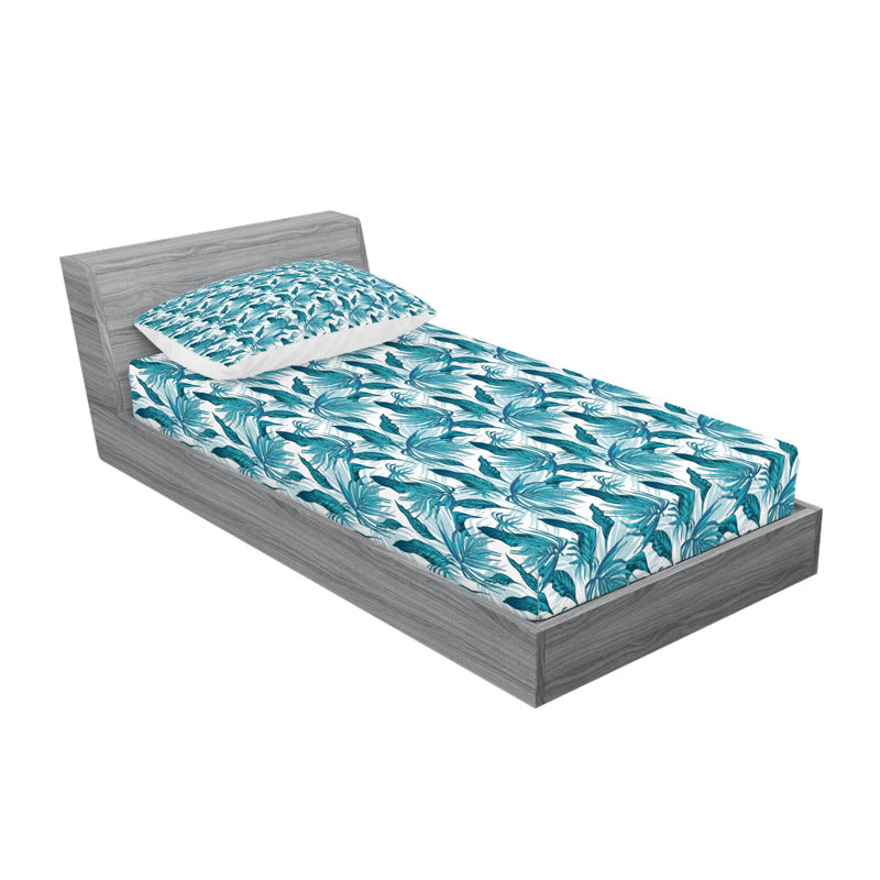 Ensemble de taie décorative et coussin décoratif vert Ambesonne, bleu pétrole / turquoise
