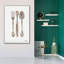  Art floral sur toile 40 pi x 60 po «Floral Flatware» par Michele Norman