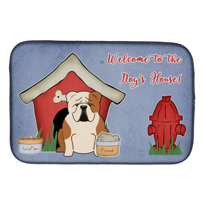 Tapis de séchage pour vaisselle bouledogue anglais dog house