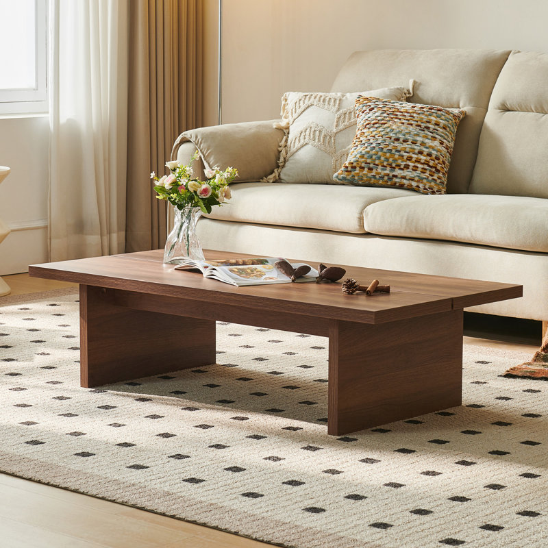 Table basse 47 po Modern Brown, Brun, 12.6" H x 47.2" W x 23.6" D