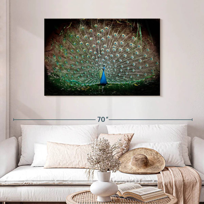 Peacock Elegance, 30" H x 45" W