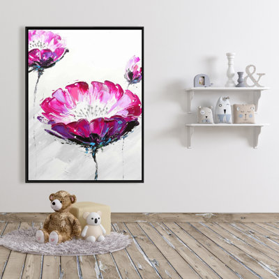 «Pink Wild Flowers», reproduction sur toile