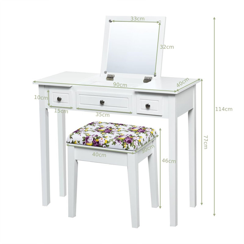 Jemeisha Dressing Table with Mirror