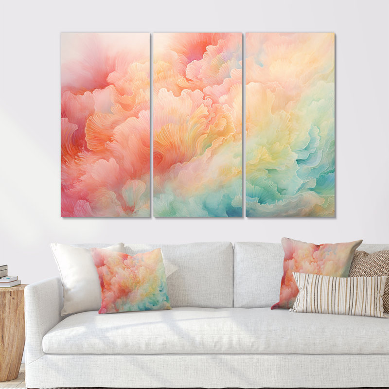 Ensemble de salon arc-en-ciel Dreamy, Toile tendue, H 40 po x l 60 po x P 1 po