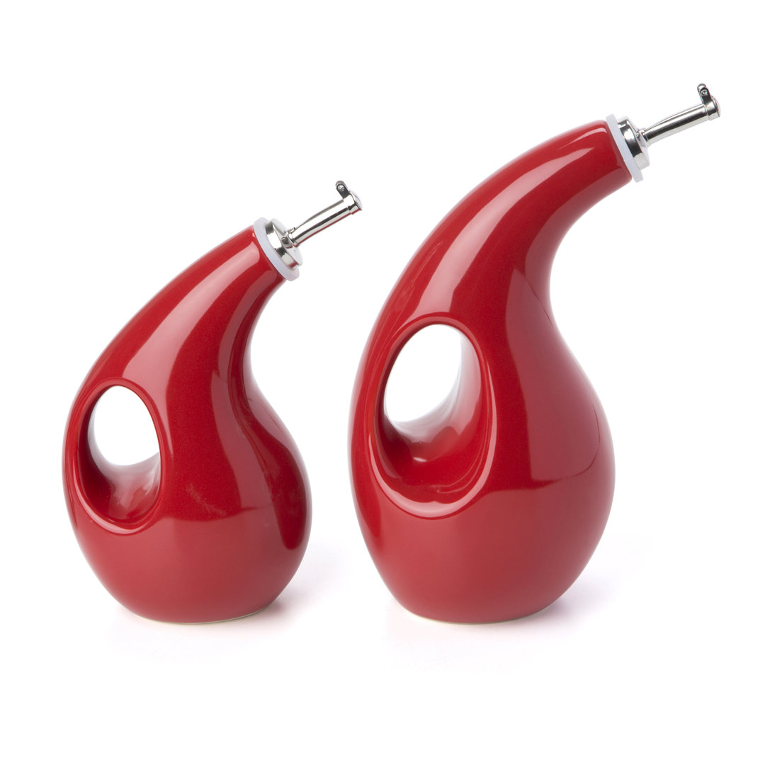 Rachael Ray Stoneware EVOO Oil and Vinegar Dispensing Bottle Set, 2 Piece Rachael Ray 