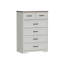 Commode verticale avec 6 tiroirs en bois et charme campagnard et classique-1697930262