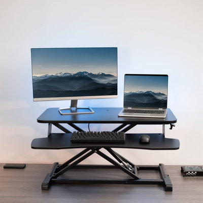 Adjustable Metal Base Standing Desk Converter