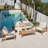 Outdoor Conversation Furniture Set with Wood Pattern
