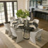 6 - Person Dining Table Sets With Extendable Table & 6 Upholstered Waterproof Chairs