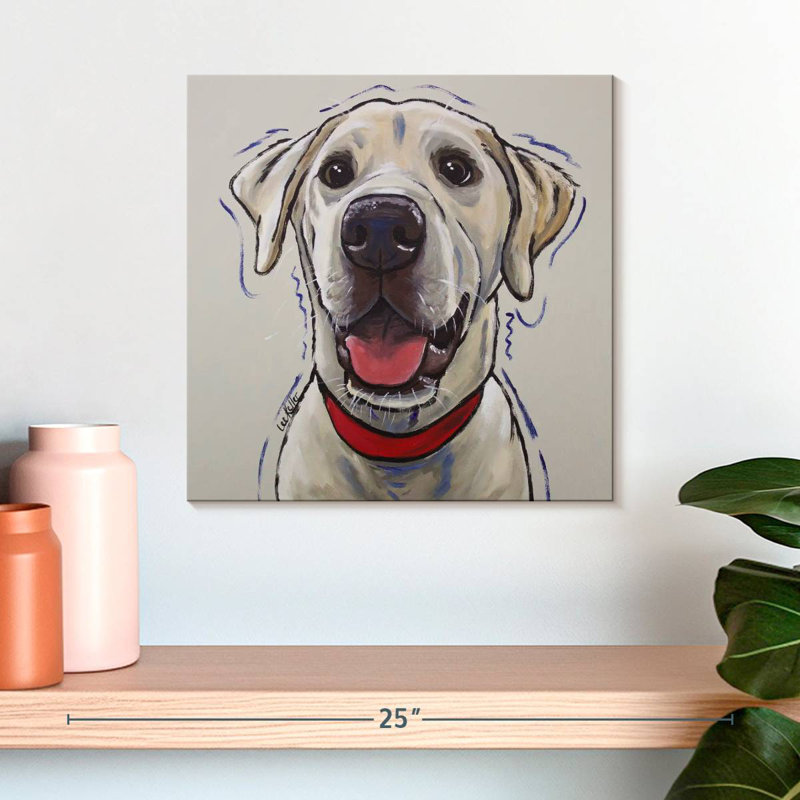Brampt Yellow Lab Hank, H 16 po x l 16 po