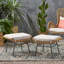 Repose-pieds d'extérieur en rotin avec coussins, ensemble de 2 repose-pieds pour terrasse ou balcon-1360917424