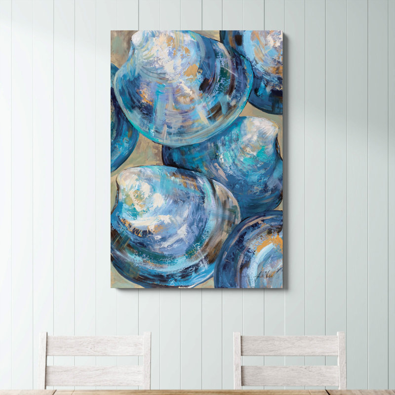 Au-delà de la lumière des coquillages bleus, H 18 po x l 12 po, Unframed, Sans cadre