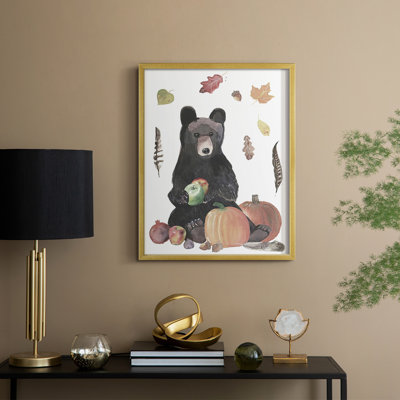 «CuteAutumnForestI», reproduction encadrée - bois massif