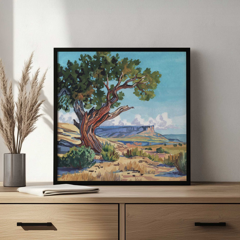 «The Wind Shapes The Tree» par Kate Jarvik Birch, reproduction d'art, L 20 po x H 20 po, Brun, Impression encadrée