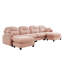 Canapé modulaire en U modulaire avec repose-pieds, coussin en chenille doux-444537889