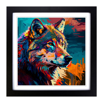Wolf Fauvism - Framed Print