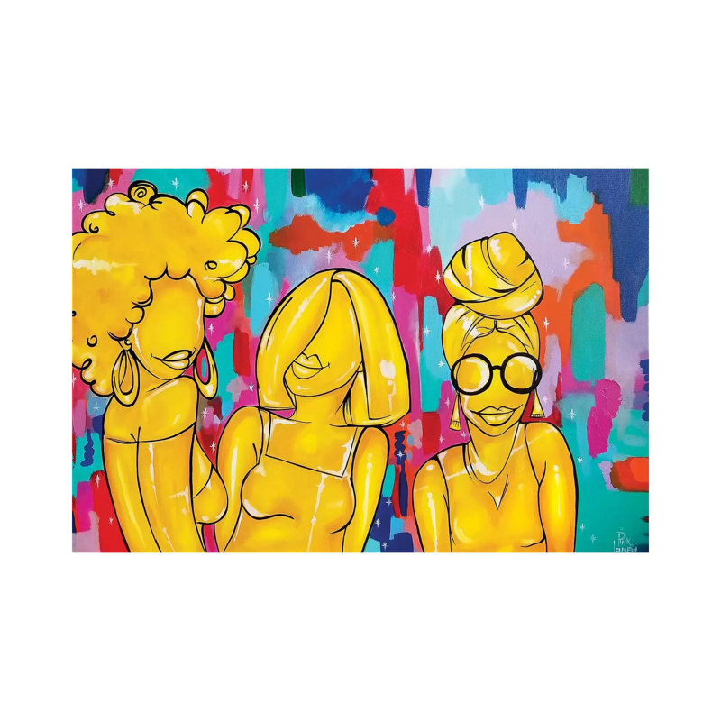 «Goldbond» par Pinklomein - reproduction d'art sur toile tendue, H 8 po x l 12 po x P 0,75 po