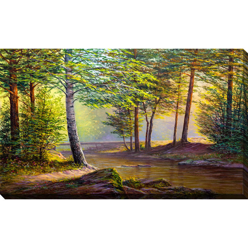 " Creek Through Forest ", 24" H x 40" W x 1.5" D