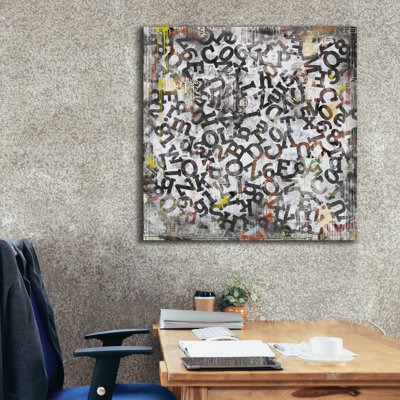 Epic Graffiti 'Eloquent Symphony 3'  by Laura Gibson Canvas Wall Art, 37" x 37"
