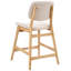 Upholstered Counter Stool with Solid Wood Frame