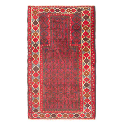 Tapis bleu marine Teimani 2 pi 9 po x 4 pi 9 po