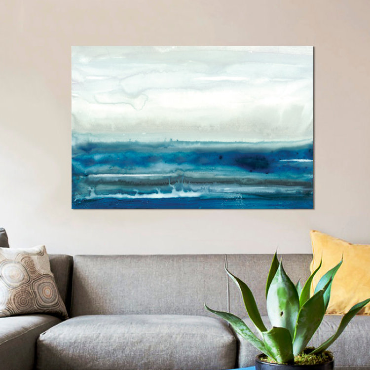 « lake country ii », reproduction sur toile, H 12 po x l 18 po x P 1,5 po, Pas de tapis, Toile tendue