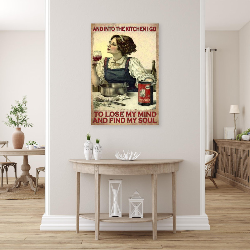 «Sandry And Into The Kitchen I Go On», impression sur toile, L 24 po x H 36 po x P 1,25 po