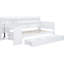 Lit de jour blanc simple avec 3 tiroirs, ports de bureau - Bois de pin pour chambre à coucher simple, pratique et robuste-1230038610-1230038620