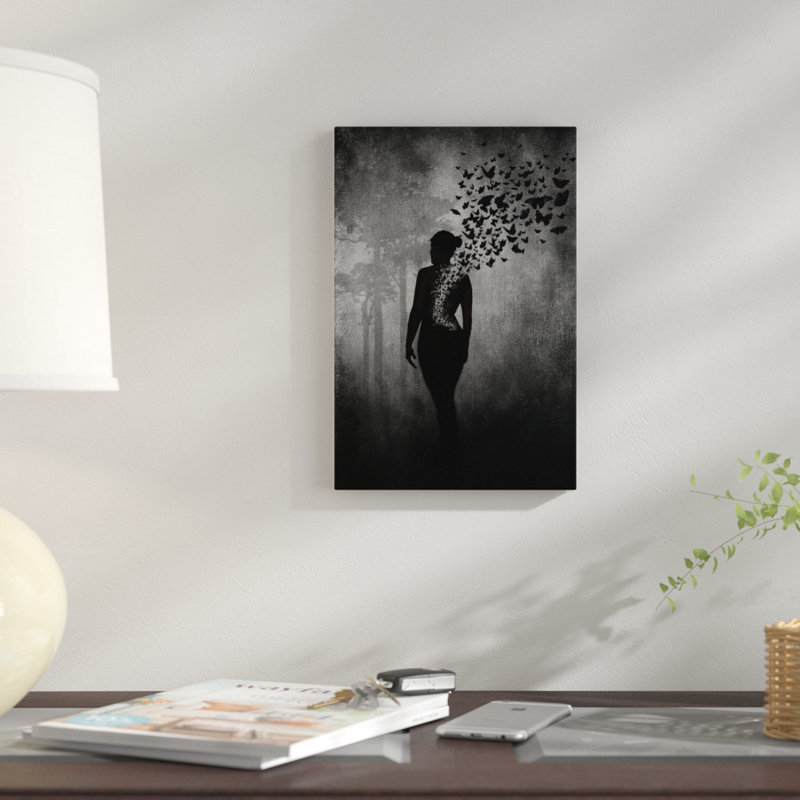 « the papillon transformation », reproduction d’impression sur toile, H 26 po x l 18 po x P 1,5 po, Toile tendue