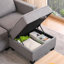 Petit canapé modulaire à 3 places avec canapé modulaire en L et canapé gris foncé