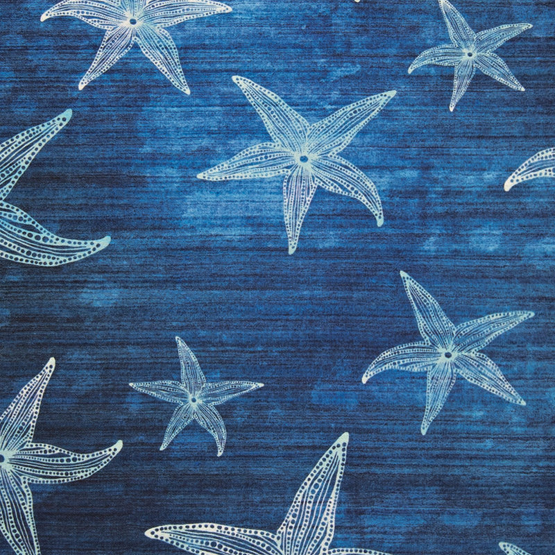 Kivett Blue Indoor Outdoor Machine Washable Rug, Rectangle 3' x 5'