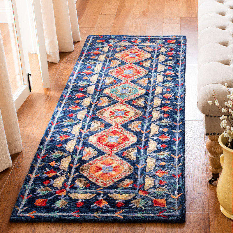 Tapis oriental en laine touffeté à la main Vahakn, Tapis de couloir 2 pi 3 po x 11 pi